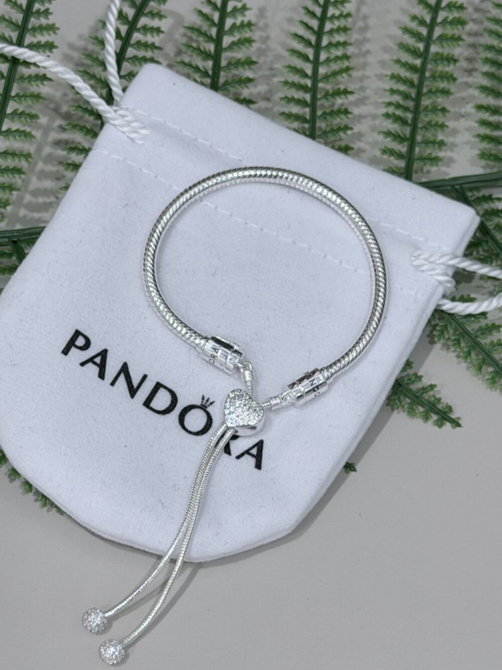 Pandora Sterling‑Silver Adjustable Snake‑Chain Bracelet